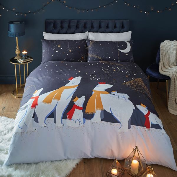 Polar Bears Bedding - Arctic Blue